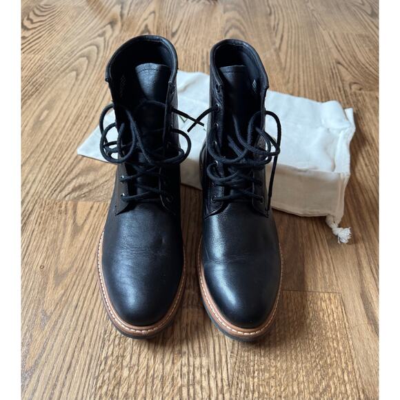 NISOLO Black Leather All-Weather Amalia Boots Size 10 - Picture 7 of 16